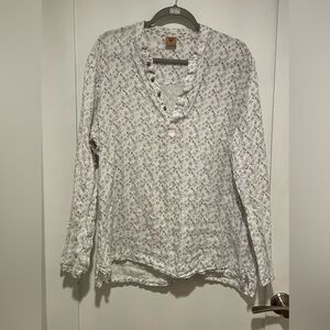 Manyavar Linen Blend Top. Men’s size 3XL 46 115cm. Southeast Asian Attire.